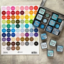 Ranger / Tim Holtz Distress Labels - Large Round Label (White Text)